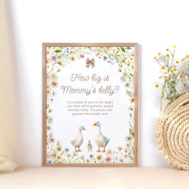 Póster Flor de ganso cuán grande es la Belly de mamá