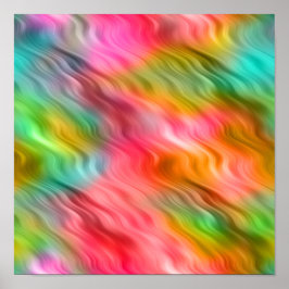 Póster Flor de grulla colorida textura ondulada