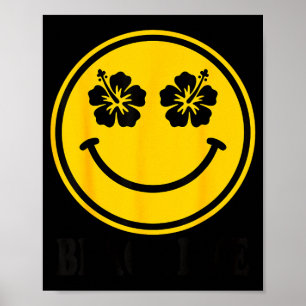 Póster Flor de hibisco sonrisa vida de playa hawaii veran