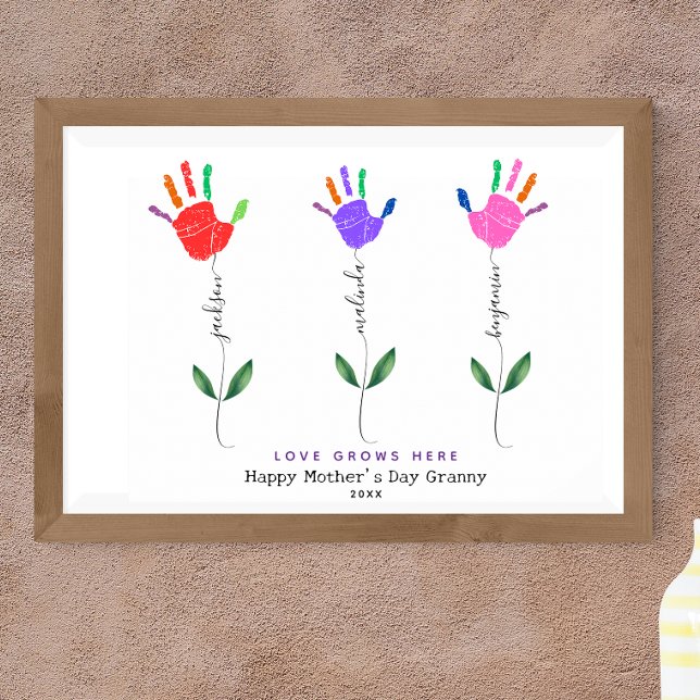 Póster Flor de huella dactilar personalizada Nombres de f (Subido por el creador)