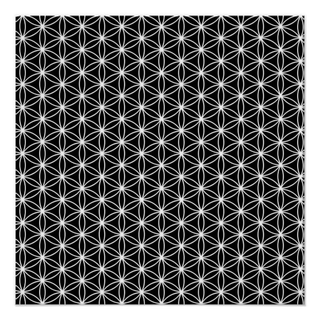 Póster Flor De La Geometría Sagrada De La Vida (Anverso)