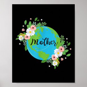 Póster Flor de la Madre Tierra Protección Ambiental Natur