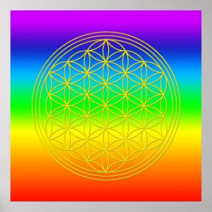 Póster Flor de la vida chakra 2