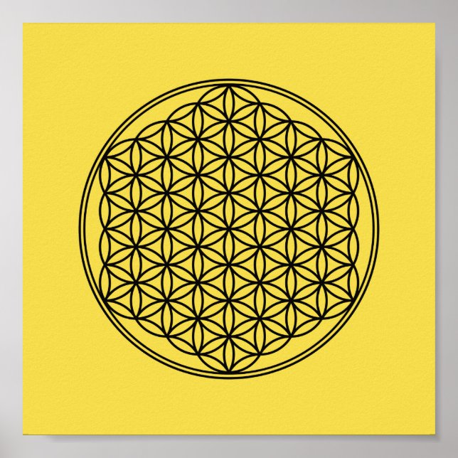 Póster Flor de la Vida - patrón (Frente)