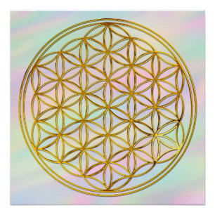 Póster FLOR DE LA VIDA - Símbolo de Geometría Sagrada dor