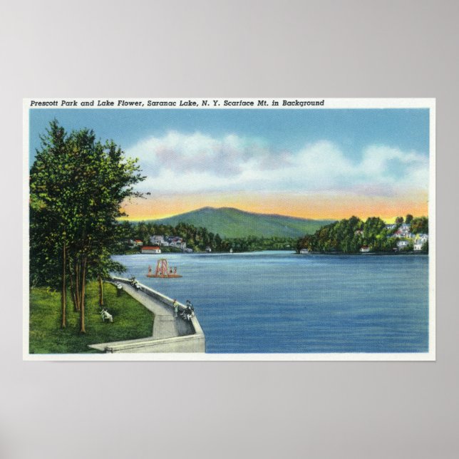 Póster Flor de lago, escarface Mt a distancia (Frente)