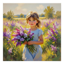 Póster Flor de lila