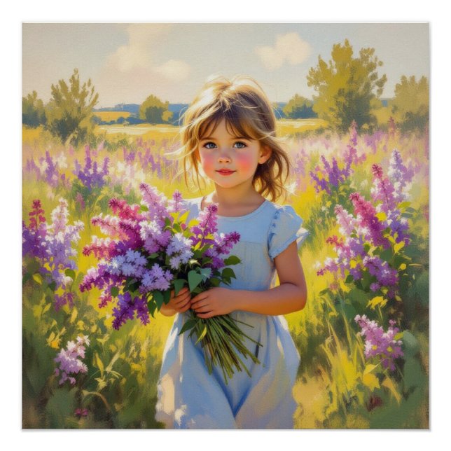 Póster Flor de lila (Anverso)