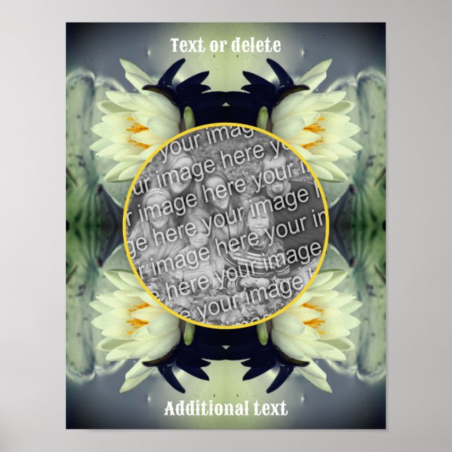 Póster Flor De Lily Water Lily Crea Tu Propia Foto (Frente)