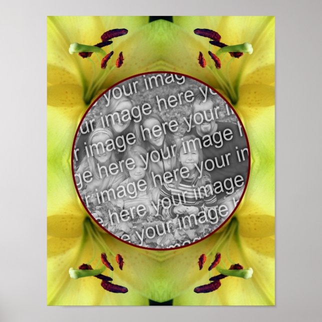 Póster Flor De Lirio Amarillo Arriba Cerrar Crear Tu Prop (Frente)