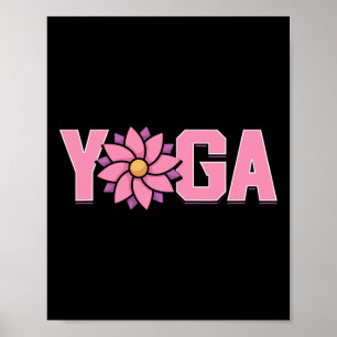 Póster Flor de Loto de Yoga Minimalista Simple