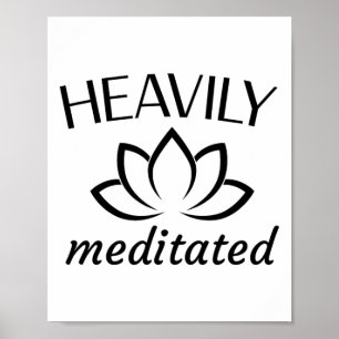 Póster Flor de Loto Meditada Profundamente Meditación Zen