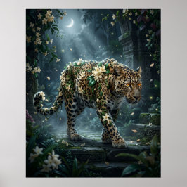 Póster Flor de Luna Leopardo Jazmín