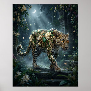 Póster Flor de Luna Leopardo Jazmín