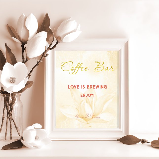 Póster Flor de magnolia etérea, bar cafetería Boda (Subido por el creador)