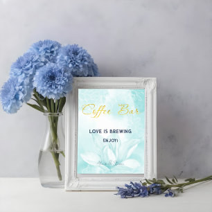 Póster Flor de magnolia etérea, bar cafetería Boda
