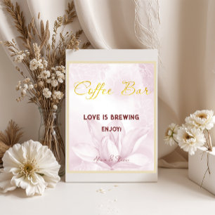 Póster Flor de magnolia etérea, bar cafetería Boda
