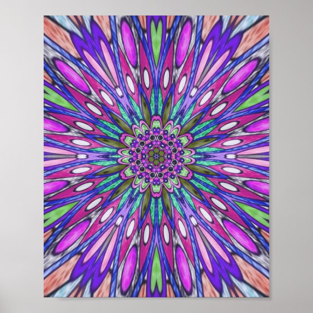 Póster Flor de Mandala (Frente)