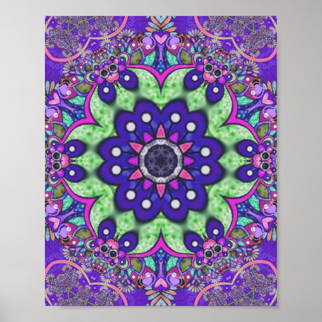 Póster Flor de Mandala (Frente)