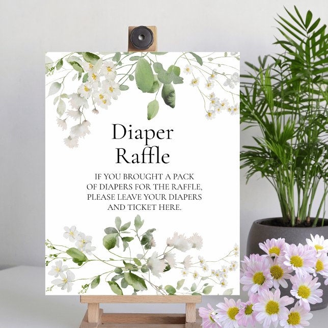 Póster Flor de margarita salvaje Baby Diaper Raffle Rótul (Subido por el creador)