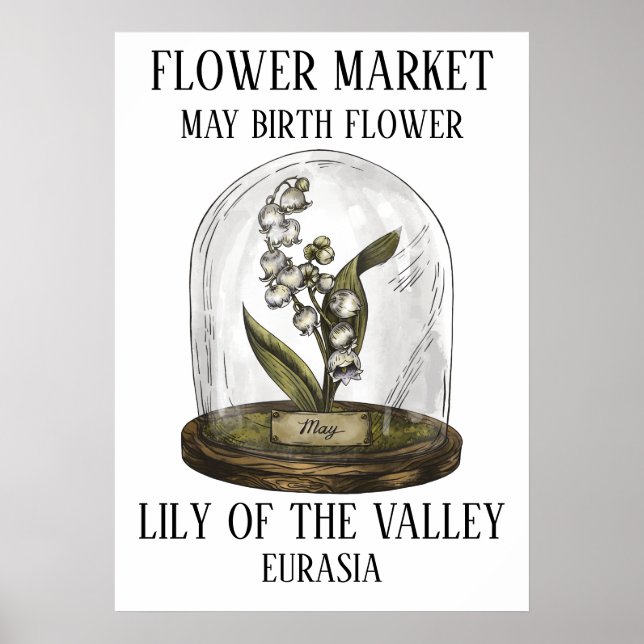 Póster Flor de mercado de nacimiento MAY Art Print (Frente)