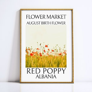 Póster Flor de mercado Flower Nace flor AUGUST Art Print