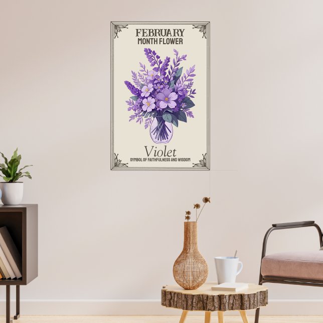 Póster Flor de mes de febrero (Salón 3)