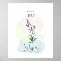 Flor de nacimiento de Larkspur para julio