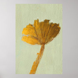 Póster Flor de Oro en Lienzo