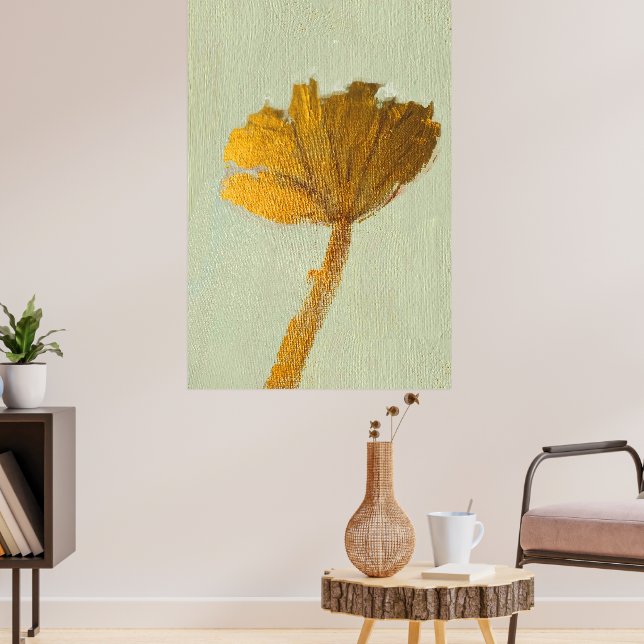 Póster Flor de Oro en Lienzo (Salón 3)