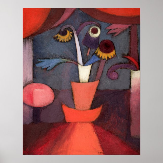 Póster Flor de otoño (1922) por Paul Klee (Frente)
