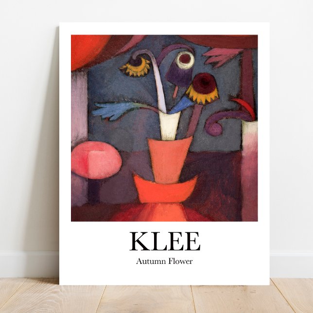 Póster Flor de otoño por Paul Klee (Klee's vibrant Autumn Flower: Decorate your home with this iconic masterpiece!)