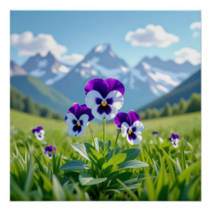 Póster Flor de Pensamiento