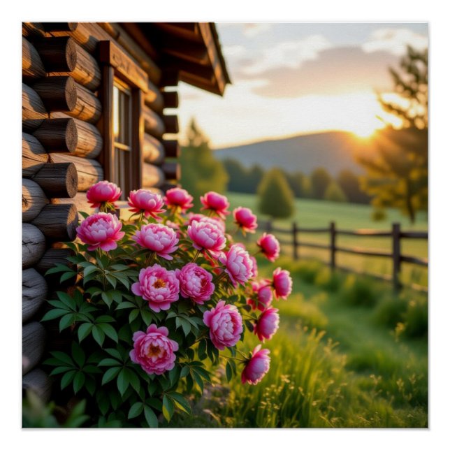 Póster Flor de Peonía (Anverso)