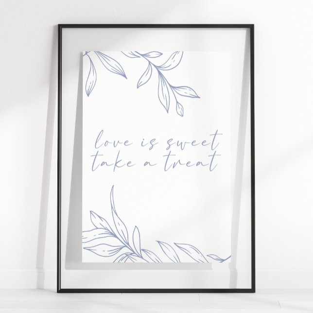 Póster Flor de perwinkle El amor simple Boda es dulce (Subido por el creador)