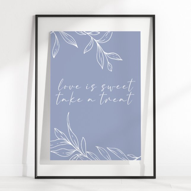 Póster Flor de perwinkle El amor simple Boda es dulce (Subido por el creador)