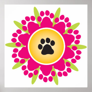 Póster Flor de pinturas