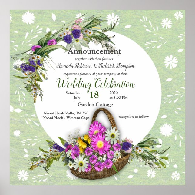 Póster Flor de primavera de verano (Frente)