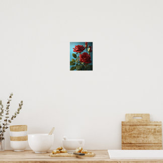 Póster Flor de rosa