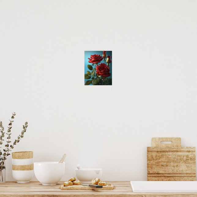 Póster Flor de rosa (Cocina)