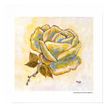 Flor de rosa amarilla única en el sur de Francia