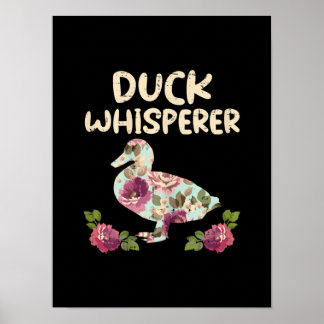 Póster Flor de susurro de pato Funny Farming Farm Animal