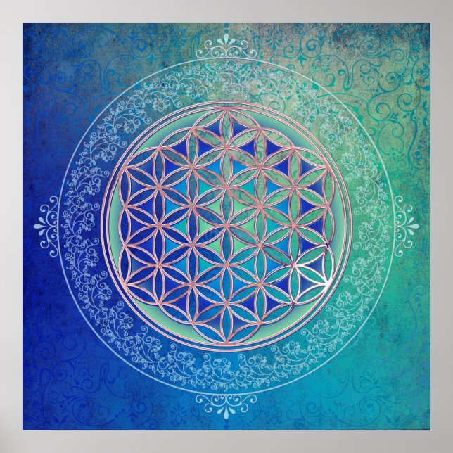 Póster Flor de vida / Blume des Lebens - Ornamento VI (Frente)