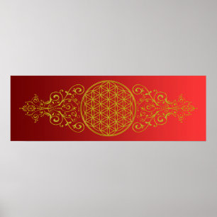 Póster Flor de vida / Blume des Lebens - XI de época