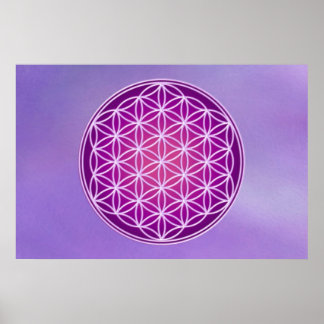 Póster Flor de vida - Crown Chakra
