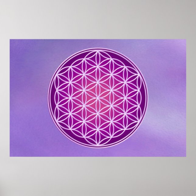 Póster Flor de vida - Crown Chakra (Frente)