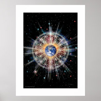 Póster Flor de vida en la Tierra