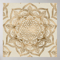 Flor de vida en Lotus - colores pastel y lienzo