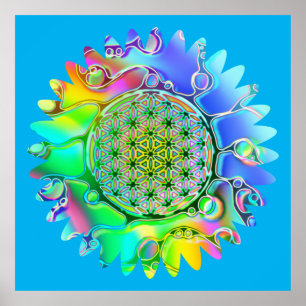 Póster Flor De Vida - Flor Geométrica 5