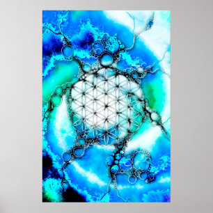 Póster Flor De Vida - Formas Coloridas 2